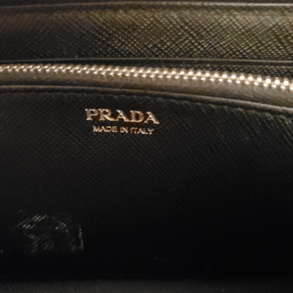 Prada Black Large Saffiano Leather Zippy Wallet - Picture 12 of 12
